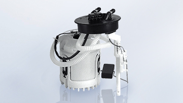 The fuel supply unit consists of a fuel pump (sometimes with swirl pot), a filter, and a flange with corresponding connections.